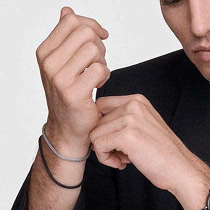 دستبند نقره مردانه