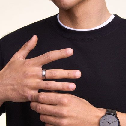 انگشتر نقره مردانه